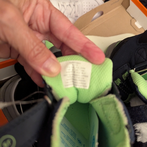 Stride Rite Navy and Lime Kids Sneakers - Picture 1 of 2